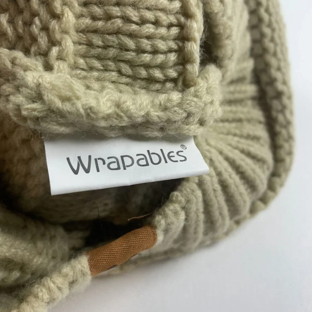 Wrapables Slouchy‎ Winter Beanie Cap Women's One SizeTan Beige Knitted 8365